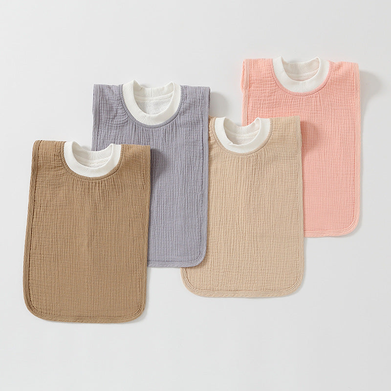 Large Childrens Washcloth Bib That Resists Stains