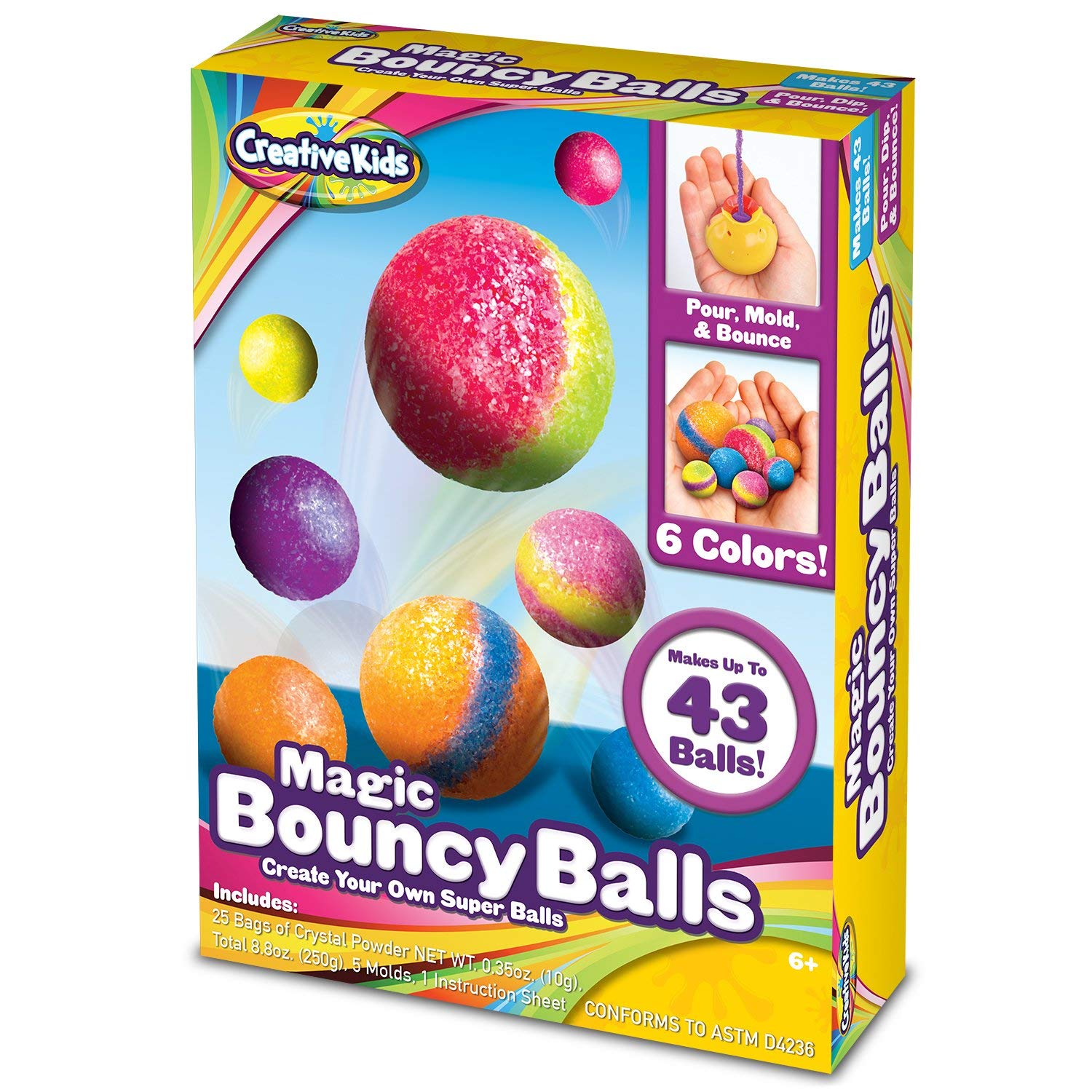 Magic Bouncy Balls - Create Your Own 43 Power Balls Craft Kit for Kids