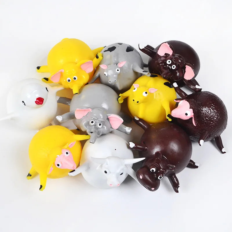 3PCS Inflatable Dinosaur Squeeze Vent Ball Fidget Toy Set