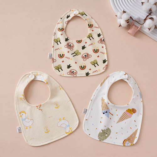 Babys Pure Cotton U-shaped Bib Waterproof Baby Bib